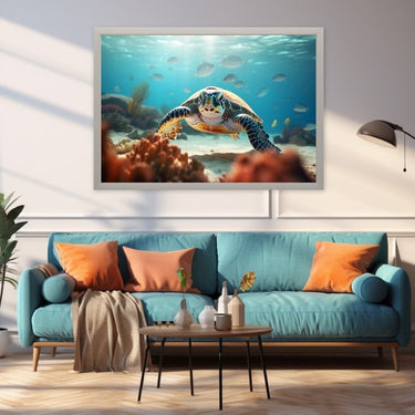 Sea Turtle Painting Canvas